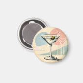 Midden eeuw modern martini pastel minimalistische magneet (Voorkant / Achterkant)