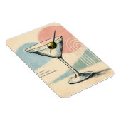 Midden eeuw modern martini pastel minimalistische magneet (Rechterzijde)