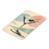 Midden eeuw modern martini pastel minimalistische magneet (Linkerzijde)