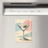 Midden eeuw modern martini pastel minimalistische magneet (Insitu (Vaatwasser))