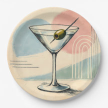 Midden eeuw modern martini pastel minimalistische 