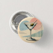 Midden eeuw modern martini pastel minimalistische ronde button 3,2 cm (Voorkant /achterkant)