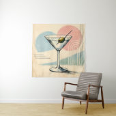 Midden eeuw modern martini pastel minimalistische  wandkleed (In situ)