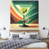 Midden Eeuw Modern Martini Reis Kathedraal Uitzich Canvas Afdruk (Insitu (Slaapkamer))