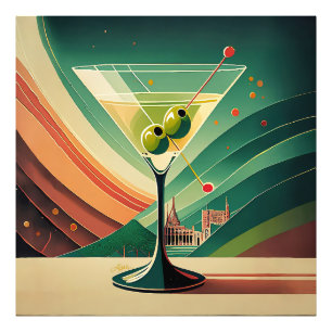 Midden Eeuw Modern Martini Reis Kathedraal Uitzich Foto Afdruk