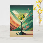 Midden Eeuw Modern Martini Reis Kathedraal Uitzich Kaart (Gele Bloem)