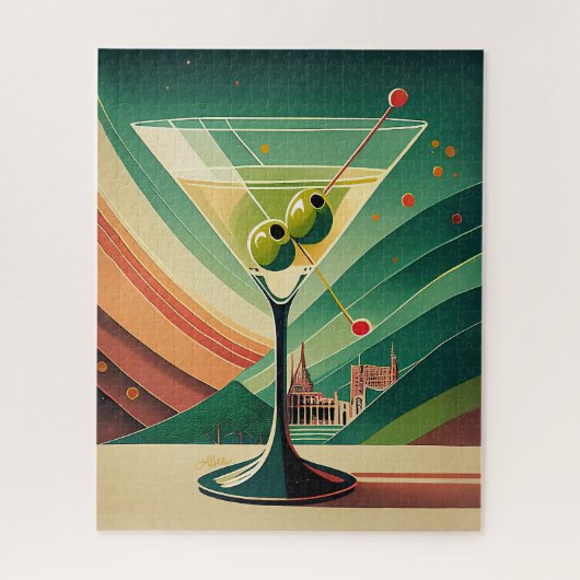 Midden Eeuw Modern Martini Reis Kathedraal Uitzich Legpuzzel (Verticaal)