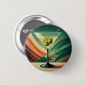 Midden Eeuw Modern Martini Reis Kathedraal Uitzich Ronde Button 5,7 Cm (Voorkant /achterkant)