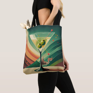 Midden Eeuw Modern Martini Reis Kathedraal Uitzich Tote Bag