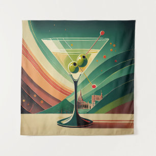 Midden Eeuw Modern Martini Reis Kathedraal Uitzich Wandkleed