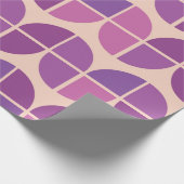 Midden eeuw modern met geometrische roze cadeaupapier (Hoek)