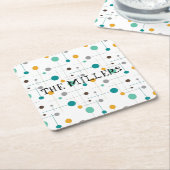 Midden Eeuw Modern Minimalistische Gepersonaliseer Kartonnen Onderzetters (Schuin)