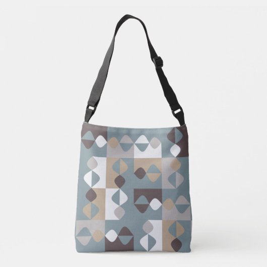 Midden Eeuw Modern - Mint Chocolade Karamel Crossbody Tas (Achterkant)