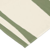 Midden-eeuw Modern Olijfgroen en Crème Tafelkleed (Gekanteld)