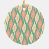 Midden Eeuw Modern Ornamenten Pattern Blauwgroen & (Achterkant)