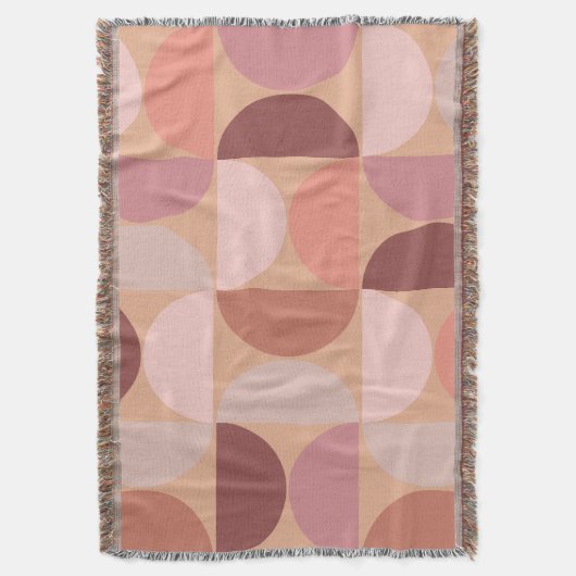 Midden eeuw modern patroon Peach Fuzz Deken (Voorkant Verticaal)