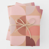 Midden eeuw modern patroon Peach Fuzz Inpakpapier Vel (In situ)