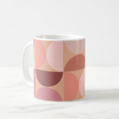 Midden eeuw modern patroon Peach Fuzz Koffiemok (Voorkant links)