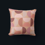 Midden eeuw modern patroon Peach Fuzz Kussen<br><div class="desc">Middeleeuws motief - abstracte geometrische vormen - minimalistisch motief in perzik fuzz - neutraal aardetinten.</div>