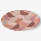 Midden eeuw modern patroon Peach Fuzz Papieren Bordje (Gekanteld)