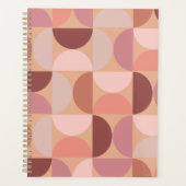Midden eeuw modern patroon Peach Fuzz Planner (Voorkant)