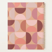 Midden eeuw modern patroon Peach Fuzz Planner (Achterkant)