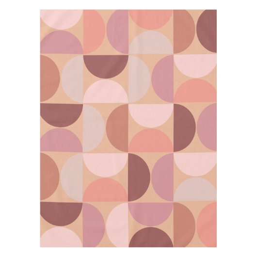 Midden eeuw modern patroon Peach Fuzz Tafelkleed (Voorkant)