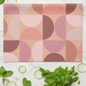 Midden eeuw modern patroon Peach Fuzz Theedoek (Gevouwen)