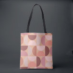 Midden eeuw modern patroon Peach Fuzz Tote Bag<br><div class="desc">Middeleeuws motief - abstracte geometrische vormen - minimalistisch motief in perzik fuzz - neutraal aardetinten.</div>