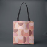 Midden eeuw modern patroon Peach Fuzz Tote Bag<br><div class="desc">Middeleeuws motief - abstracte geometrische vormen - minimalistisch motief in perzik fuzz - neutraal aardetinten.</div>