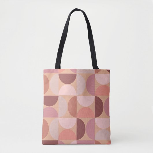 Midden eeuw modern patroon Peach Fuzz Tote Bag (Voorkant)