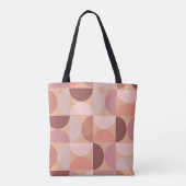 Midden eeuw modern patroon Peach Fuzz Tote Bag (Achterkant)