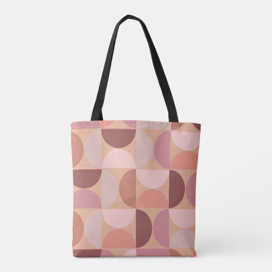Midden eeuw modern patroon Peach Fuzz Tote Bag (Achterkant)