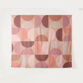 Midden eeuw modern patroon Peach Fuzz Wandkleed (Voorkant (horizontaal))