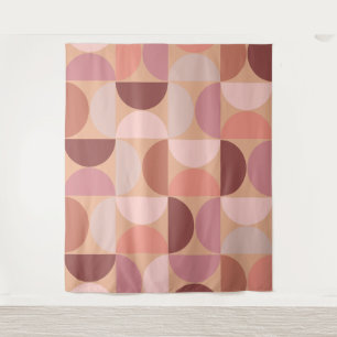 Midden eeuw modern patroon Peach Fuzz Wandkleed