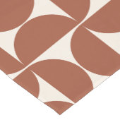 Midden eeuw Modern Patroon Rust Terracotta Korte Tafelloper (Hoek)