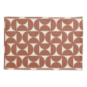 Midden eeuw Modern Patroon Rust Terracotta Kussensloop (Achterkant)