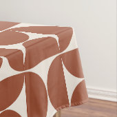Midden eeuw Modern Patroon Rust Terracotta Tafelkleed (Voorbeeld)