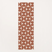 Midden eeuw Modern Patroon Rust Terracotta Yogamat (Voorkant)