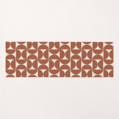Midden eeuw Modern Patroon Rust Terracotta Yogamat (Voorkant (horizontaal))