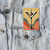 Midden eeuw modern "pimento olijf martini golf" button (Insitu)