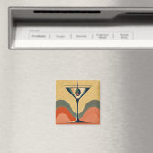 Midden eeuw modern "pimento olijf martini golf" magneet (Insitu (Vaatwasser))