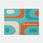 Midden-eeuw Modern Piquet Patroon Gepersonaliseerd Deurmat (Voorkant)