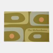 Midden eeuw modern Piquet patroon gepersonaliseerd Deurmat (Voorkant)