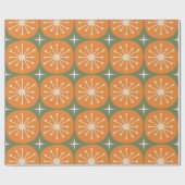 Midden eeuw Modern Retro Atoomloos Patroon Cadeaupapier (Vlak)