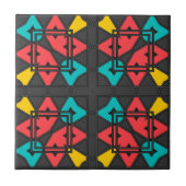 Midden Eeuw Modern Retro Geometrisch Turquoise Roo Tegeltje (Voorkant)