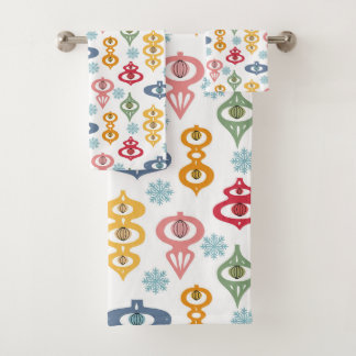 Midden eeuw modern retro kerstversiering bad handdoek