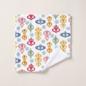 Midden eeuw modern retro kerstversiering bad handdoek (Wasdoekje)