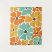 Midden Eeuw Modern Retro Mod Bloemmotief Wandkleed (Voorkant)