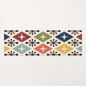 Midden eeuw modern retro stervormig patroon yogamat (Achterkant (horizontaal))